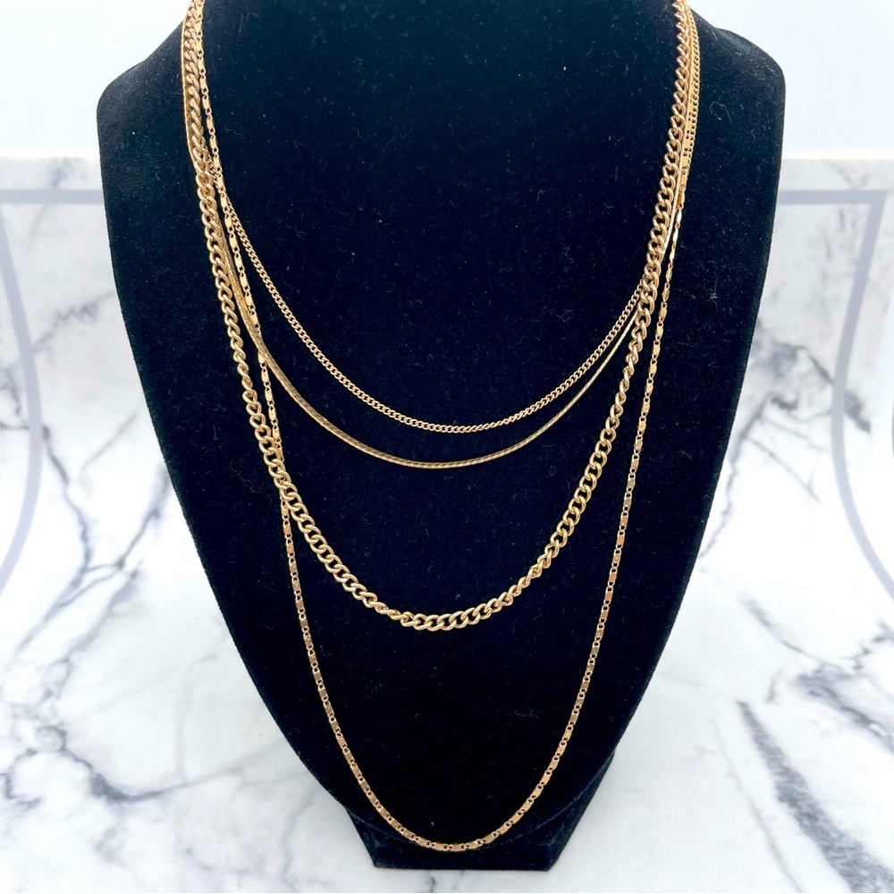 New Make a Wish Gold Tone Layered Necklace Chain Variety